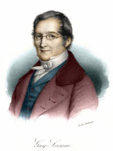 صورة لويس جوزيف جاي لوساك (لويس جوزيف جاي لوساك) (1778-1850) ، عالم فيزيائي وكيميائي فرنسي. نقش القرن التاسع عشر. بواسطة فنان غير معروف