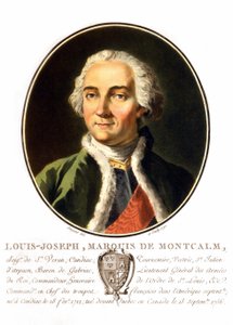 صورة لويس جوزيف ، ماركيز مونتكالم من سان فيران (1712-1759). جنرال فرنسي ، مات وهو يحاول الدفاع عن كيبيك ضد الإنجليز. نقش القرن التاسع عشر. بواسطة فنان غير معروف
