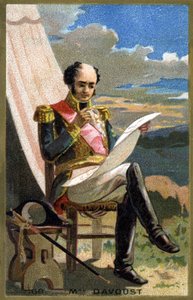 صورة لويس نيكولاس (لويس نيكولاس) دافوت ، ديت دافوت (1770-1823) ، مارشال فرنسا - الطباعة الحجرية الملونة في أواخر القرن التاسع عشر بواسطة فنان غير معروف