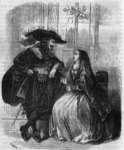 صورة لويس الثالث عشر (1601-1643) ملك فرنسا ومادموزيل دي لافاييت - نقش القرن التاسع عشر بواسطة فنان غير معروف