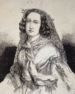صورة للسيدة مارسيلين ديسبوردس فالمور (ديسبوردس فالمور) (1786 - 1859) ، كاتبة فرنسية - في "" المعاصرون "، وأواخر القرن التاسع عشر. بواسطة فنان غير معروف