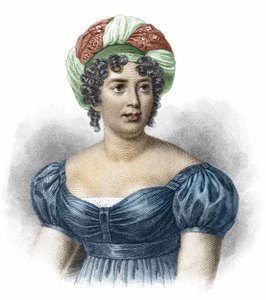 صورة لمدام دي ستايل (1766-1817) ، امرأة ذات أدب بواسطة فنان غير معروف