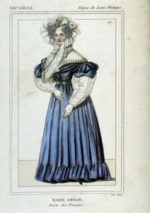 صورة لماري أميلي دي بوربون (1782-1866) ، ملكة فرنسا ، زوجة لويس فيليب الأول. بواسطة فنان غير معروف
