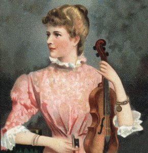 صورة لماري سولدجر (1863-1955) ، عازفة كمان. بواسطة فنان غير معروف