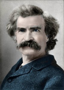 صورة لمارك توين (صموئيل لانغورن كليمنس) (1835-1910) كاتب أمريكي بواسطة فنان غير معروف