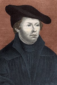 صورة لمارتن لوثر (1483 - 1546) مصلح ديني ألماني - نقش بواسطة فنان غير معروف