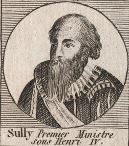صورة لماكسيميليان من بيتون (1559-1641) ، دوق سولي ، وزير هنري الرابع - ماكسيميليان بيثون ، الدوق الأول لسولي ، الرجل الأيمن المخلص الذي ساعد الملك هنري الرابع ملك فرنسا - نقش من "Instruction sur l'Histoire" دو فرانس "" لشارل بواسطة فنان غير معروف