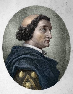 صورة فيليب دي كومينيس (Comynes or Comines) (1447-1511) ، كاتب عمود فرنسي. نقش القرن التاسع عشر. بواسطة فنان غير معروف