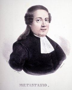 صورة بيير ميتاستاس (أو بيترو ميتاستاسيو) (1698 - 1782). بواسطة فنان غير معروف