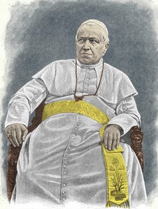 صورة لبيوس التاسع (1792-1878) ، 253 البابا (1846-1878). بواسطة فنان غير معروف