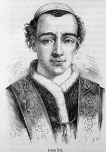 صورة البابا ليون (ليون) الثاني عشر (أنيبال ديلا جينجا سيرماتي) (البابا من 1823 إلى 1829). بواسطة فنان غير معروف