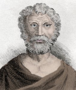 صورة للفيلسوف الرواقي كوينتوس جونيوس روستيكوس (حوالي 100 - حوالي 170). نقش القرن التاسع عشر. بواسطة فنان غير معروف