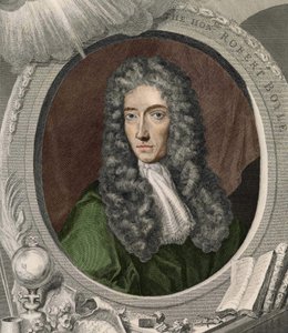 صورة لروبرت بويل (1627 - 1691) ، عالم فيزيائي وكيميائي إيرلندي. بواسطة فنان غير معروف