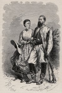 صورة صموئيل وايت بيكر (1821-1893) المستكشف الإنجليزي والسيدة فلورنس بيكر (1841-1916) بواسطة فنان غير معروف