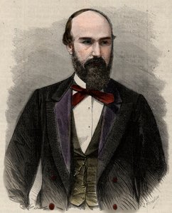 صورة لسانتوس جوتيريز (1820-1872) سياسي ورئيس سابق للولايات المتحدة في كولومبيا. نقش في "" L'Univers اللامع "" بواسطة فنان غير معروف