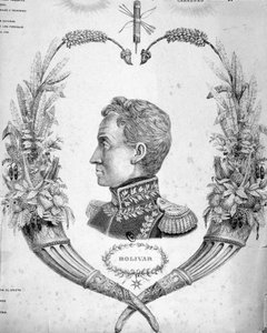 صورة لسيمون بوليفار (1783-1830) ، جنرال ورجل دولة من أمريكا الجنوبية. بواسطة فنان غير معروف