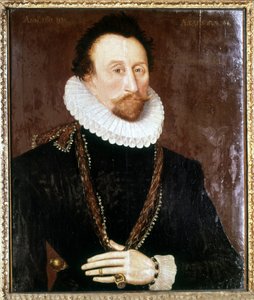 صورة للسير جون هوكينز (هوكينز) (1532-1595) ، أميرال إنجليزي. بواسطة فنان غير معروف