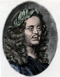 صورة للسير ويليام دافينانت (دوفينانت) (1606-1668) شاعر وكاتب مسرحي إنجليزي - نقش بواسطة فنان غير معروف