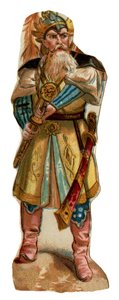 صورة لتيمورلان (1336-1405) (أو تيمور لانج ، "تيمور الأعرج"). الطباعة الحجرية الملونة ، أواخر القرن التاسع عشر. بواسطة فنان غير معروف