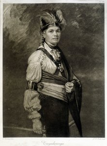 Portrait of Tayadaneega (or Thayendanega), leader of the Mohawk tribe (North American Indian group, member of the Iroquois Federation). بواسطة فنان غير معروف