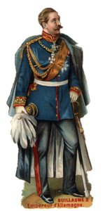 صورة لوليام الثاني إمبراطور ألمانيا (1859-1941). أواخر القرن التاسع عشر الطباعة الحجرية الملونة. مجموعة خاصة بواسطة فنان غير معروف