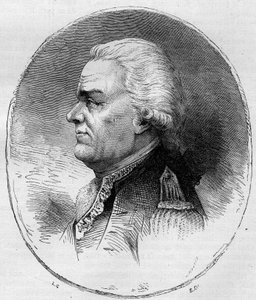 صورة لكونت جراس (فرانسوا جوزيف بول ، ماركيز دي جراس تيلي) (1722-1788) ، أميرال فرنسي شارك في حرب الاستقلال الأمريكية (1775-1783). نقش من عام 1881. بواسطة فنان غير معروف