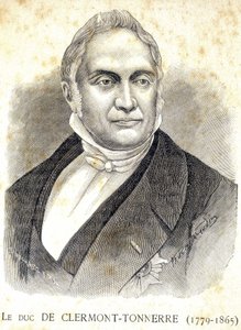 صورة لدوق كليرمون - الرعد (1779 - 1865) - في "" المعاصرون "، وأواخر القرن التاسع عشر. بواسطة فنان غير معروف