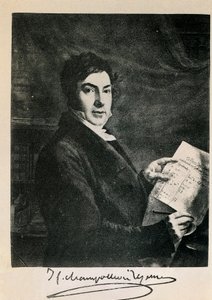 صورة لعالم المصريات الفرنسي جان فرانسوا (جان فرانسوا) شامبليون (1790-1832). نقش القرن التاسع عشر بواسطة فنان غير معروف