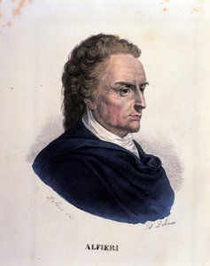 صورة للشاعر والكاتب المسرحي الإيطالي فيتوريو ألفيري (1749-1803) نقش من القرن التاسع عشر بواسطة فنان غير معروف