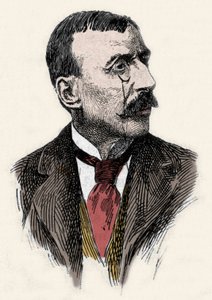 صورة للكاتب والدبلوماسي البرتغالي خوسيه ماريا دي إيكا دي كويروس أو كيروز (1845-1900). نقش القرن التاسع عشر بواسطة فنان غير معروف