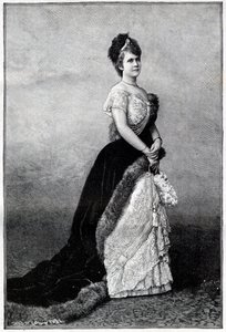 صورة لملكة رومانيا إليزابيث بولين أوتيلي لويز دي ويد ، المعروفة باسم كارمن سيلفا (1843-1916) ، زوجة الملك تشارلز الأول - نقش عام 1893 - إليزابيث من رومانيا ، أواخر القرن التاسع عشر وأوائل القرن العشرين - صورة إليزابيث ( 1843-1916) ، الملكة بواسطة فنان غير معروف