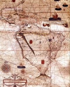 بورتولان يمثل أمريكا الجنوبية التي تنتمي إلى بارتولوميو فيلهيو. 1561. بواسطة فنان غير معروف