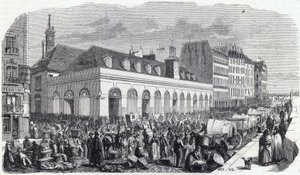Quai des Augustins: Marche de la Vallee - نقش في "" Tableau-de-Paris "" لإدموند تيكسير بواسطة فنان غير معروف