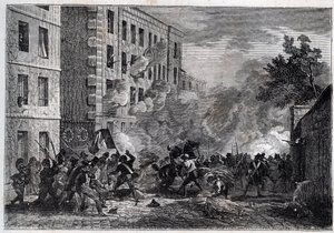ثورة 1830 - وفاة البوليتكنيك لويس فانو (Vanneau بواسطة فنان غير معروف