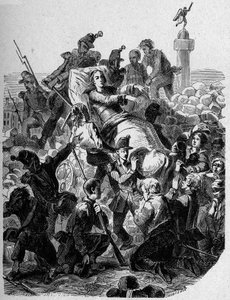 ثورة 1848: "" رئيس الأساقفة دينيس أفري (1793-1848) جرح ولبس نقالة في عام 1848. " بواسطة فنان غير معروف