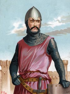 Rodrigo Dìaz de Vivar ، المعروف باسم Cid Campeador Spanish Hero (1043 إلى 1099). بعد ظلال y Mujeres الشهيرة برشلونة 1877. بواسطة فنان غير معروف