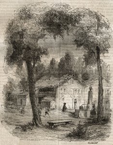 روسو موتيرز (كانتون نيوشاتيل) - رسم توضيحي لـ "" اعترافات "جان جاك (جان جاك) روسو (1712-1778) - نقش عام 1849 بواسطة فنان غير معروف