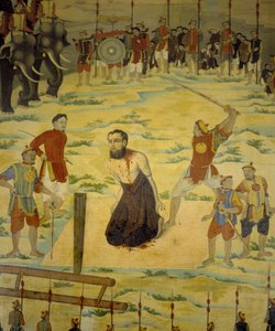 القديس بيير دومولين بوري ، شهيد دونج هوي ، تونكين عام 1838. لوحة مجهولة من القرن التاسع عشر. بواسطة فنان غير معروف