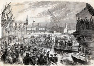 حرب الاستقلال الإيطالية الثانية ، الحملة الإيطالية لعام 1859: نابليون الثالث (1808-1873) في ميناء الجينات 12/05/1859 - وصول الفرنسيين إلى جنوة ، 12 مايو بواسطة فنان غير معروف