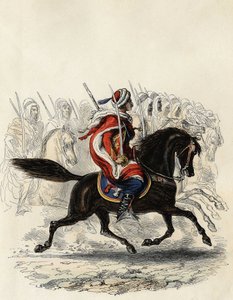 يتكون Spahis (سلاح الفرسان الهندي في الجيش الفرنسي) بشكل أساسي من الفرسان العرب الذين تدربوا في ولاية الجزائر في عام 1834 ، ودوران في عام 1836 ، وعظام في عام 1835 ، في "الجزائر القديمة والحديثة" "ليون جاليبرت بواسطة فنان غير معروف