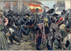 الحرب الإسبانية الأمريكية أو حرب الاستقلال الكوبية (1868-1898) بين إسبانيا وأمريكا الشمالية بواسطة فنان غير معروف