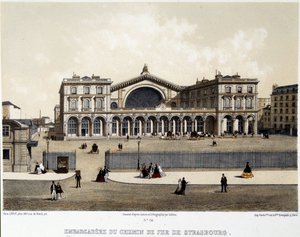 محطة سكة حديد ستراسبورغ (الآن Gare de l'Est) بواسطة فنان غير معروف