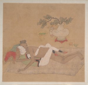 ضابط طرطير مع سيدة شقراء بواسطة فنان غير معروف