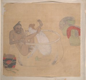 ضابط طرطير مع سيدة شقراء بواسطة فنان غير معروف