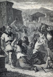 تدخل نساء سابين. نقش 1884 بواسطة فنان غير معروف