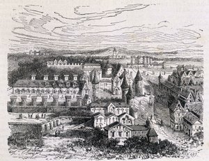 Palais des Tournelles ، مقابل فندق Saint Paul - نقش ، أواخر القرن التاسع عشر بواسطة فنان غير معروف