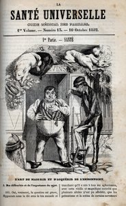 فن إنقاص الوزن واكتساب الوزن - نقش في "La Sante Universelle - Guide Medical des Familles" "1852 بواسطة فنان غير معروف