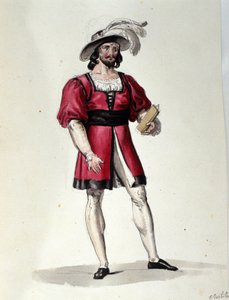 الشخصية التي تترجم Virilite في باليه "Il noce di Benevento" للملحن النمساوي فرانز زافير سوسماير (1766-1803). رسم توضيحي للقرن التاسع عشر بواسطة فنان غير معروف