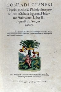 واجهة المجلد الثالث من تأليف هيستوريا أنيماليوم بقلم كونراد جيسنر (1516-1565) ، تيغوري بواسطة فنان غير معروف