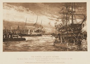 جنازة الملكة فيكتوريا بواسطة Unknown Artist